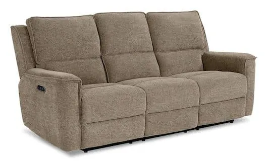 Bassett Club Level 3537-P62P Calvin Power Reclining Sofa – Calvin Pecan