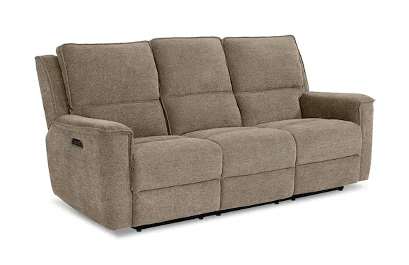 Bassett Club Level 3537-P62P Calvin Power Reclining Sofa - Calvin Pecan Bassett Club Level 3537-P62P Calvin Power Reclining Sofa - Calvin Pecan