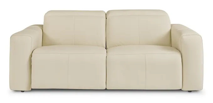 Bassett Club Level 3734-P42A Airy Leather Power Reclining Loveseat - Airy Antelope Bassett Club Level 3734-P42A Airy Leather Power Reclining Loveseat - Airy Antelope