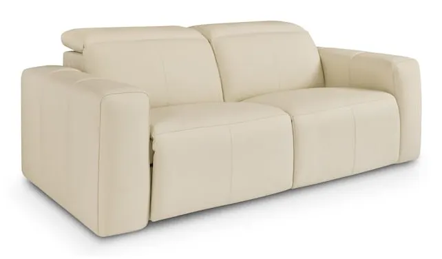 Bassett Club Level 3734-P42A Airy Leather Power Reclining Loveseat - Airy Antelope Bassett Club Level 3734-P42A Airy Leather Power Reclining Loveseat - Airy Antelope