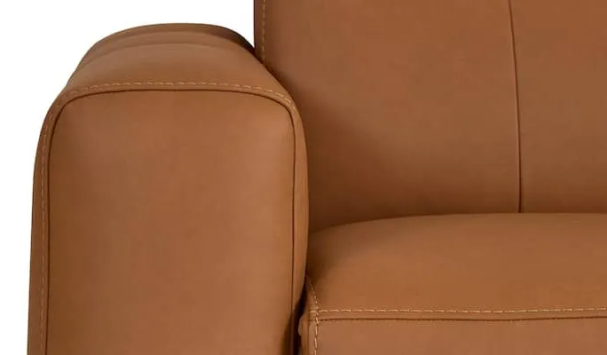 Bassett Club Level 3734-P62A Airy Leather Power Reclining Sofa - Airy Antelope Bassett Club Level 3734-P62A Airy Leather Power Reclining Sofa - Airy Antelope