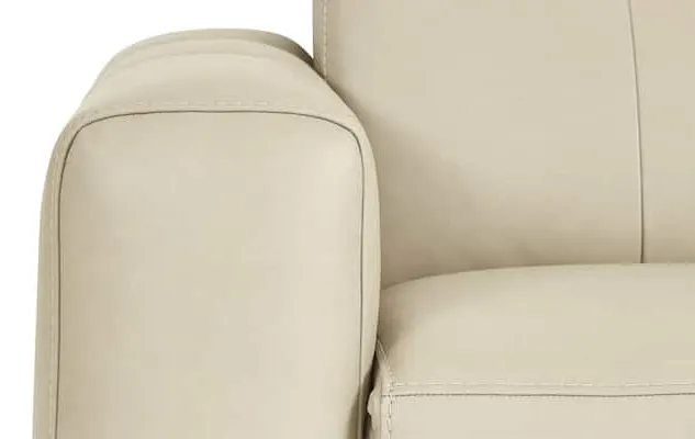Bassett Club Level 3734-P62L Airy Leather Power Reclining Sofa - Airy Linen Bassett Club Level 3734-P62L Airy Leather Power Reclining Sofa - Airy Linen