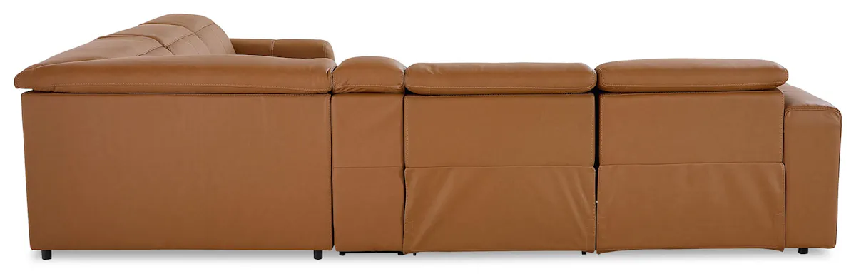 Bassett Club Level 3734-LSECT6A Airy Leather Power Reclining Sectional - Airy Antelope Bassett Club Level 3734-LSECT6A Airy Leather Power Reclining Sectional - Airy Antelope