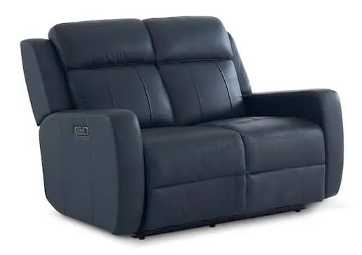Bassett Club Level 3752-P42S Norwood Leather Power Reclining Loveseat – Norwood Slate