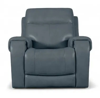Bassett Club Level 3760-P0A Avery Leather Zero Gravity Power Recliner - Avery Azure Bassett Club Level 3760-P0A Avery Leather Zero Gravity Power Recliner - Avery Azure
