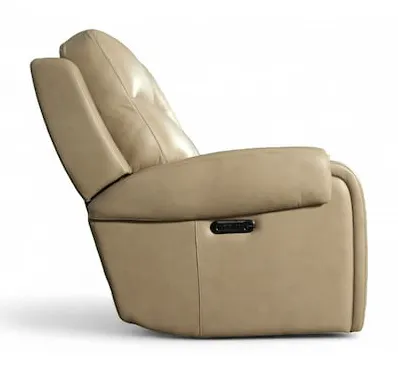 Bassett Club Level 3760-P62C Avery Leather Power Reclining Sofa - Avery Champagne Bassett Club Level 3760-P62C Avery Leather Power Reclining Sofa - Avery Champagne