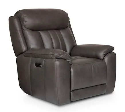 Bassett Club Level 3762-P0TG Benson Leather Zero Gravity Power Recliner - Benson Tuscan Gunmetal Bassett Club Level 3762-P0TG Benson Leather Zero Gravity Power Recliner - Benson Tuscan Gunmetal
