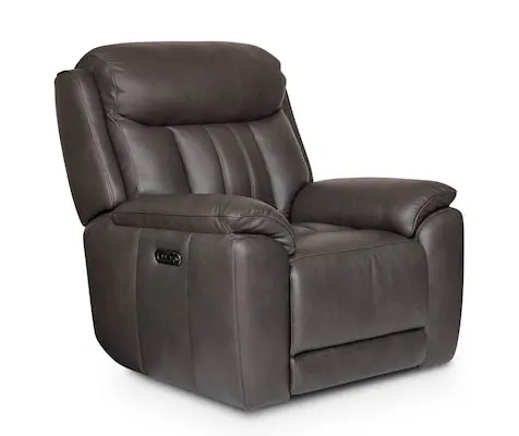 Bassett Club Level 3762-P0TG Benson Leather Zero Gravity Power Recliner - Benson Tuscan Gunmetal Bassett Club Level 3762-P0TG Benson Leather Zero Gravity Power Recliner - Benson Tuscan Gunmetal