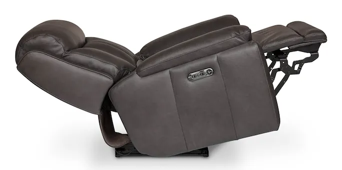 Bassett Club Level 3762-P0TG Benson Leather Zero Gravity Power Recliner - Benson Tuscan Gunmetal Bassett Club Level 3762-P0TG Benson Leather Zero Gravity Power Recliner - Benson Tuscan Gunmetal