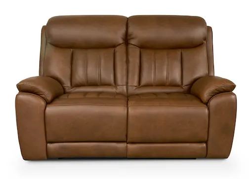 Bassett Club Level 3762-P42TC Benson Leather Power Reclining Loveseat - Benson Tuscan Cafe Bassett Club Level 3762-P42TC Benson Leather Power Reclining Loveseat - Benson Tuscan Cafe