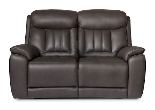 Bassett Club Level 3762-P42TG Benson Leather Power Reclining Loveseat - Benson Tuscan Gunmetal Bassett Club Level 3762-P42TG Benson Leather Power Reclining Loveseat - Benson Tuscan Gunmetal