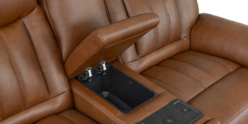 Bassett Club Level 3762-PC42TC Benson Leather Power Reclining Loveseat with Center Console - Benson Tuscan Cafe Bassett Club Level 3762-PC42TC Benson Leather Power Reclining Loveseat with Center Console - Benson Tuscan Cafe