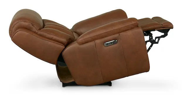 Bassett Club Level 3762-P0TC Benson Leather Zero Gravity Power Recliner - Benson Tuscan Cafe Bassett Club Level 3762-P0TC Benson Leather Zero Gravity Power Recliner - Benson Tuscan Cafe