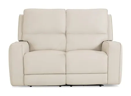 Bassett Club Level 3795-P42V Raymond Leather Power Reclining Loveseat - Raymond Vanilla Bassett Club Level 3795-P42V Raymond Leather Power Reclining Loveseat - Raymond Vanilla