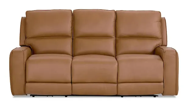 Bassett Club Level 3795-P62A Raymond Leather Power Reclining Sofa - Raymond Antelope Bassett Club Level 3795-P62A Raymond Leather Power Reclining Sofa - Raymond Antelope