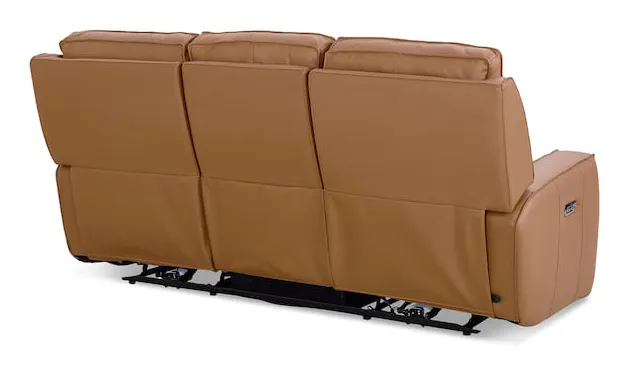Bassett Club Level 3795-P62A Raymond Leather Power Reclining Sofa - Raymond Antelope Bassett Club Level 3795-P62A Raymond Leather Power Reclining Sofa - Raymond Antelope