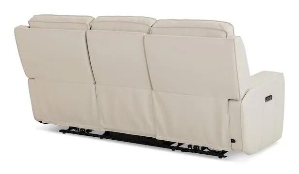 Bassett Club Level 3795-P62V Raymond Leather Power Reclining Sofa - Raymond Vanilla Bassett Club Level 3795-P62V Raymond Leather Power Reclining Sofa - Raymond Vanilla