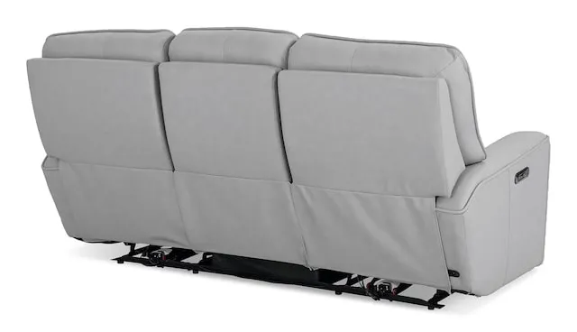 Bassett Club Level 3797-P62M Kenneth Leather Power Reclining Sofa - Kenneth Mist Bassett Club Level 3797-P62M Kenneth Leather Power Reclining Sofa - Kenneth Mist