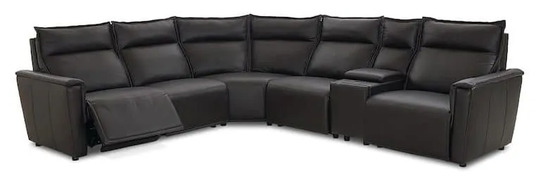 Bassett Club Level 3799-MSECTE Chauncey Leather Power Reclining Sectional – Chauncey Expresso