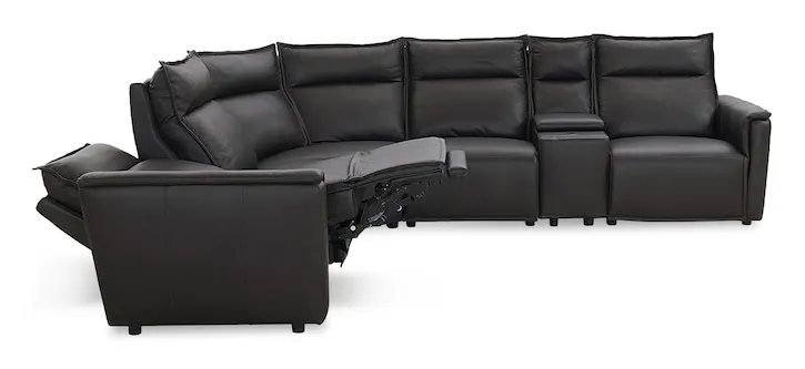 Bassett Club Level 3799-MSECTE Chauncey Leather Power Reclining Sectional - Chauncey Expresso Bassett Club Level 3799-MSECTE Chauncey Leather Power Reclining Sectional - Chauncey Expresso