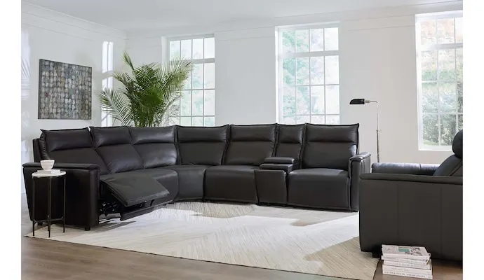 Bassett Club Level 3799-MSECTE Chauncey Leather Power Reclining Sectional - Chauncey Expresso Bassett Club Level 3799-MSECTE Chauncey Leather Power Reclining Sectional - Chauncey Expresso