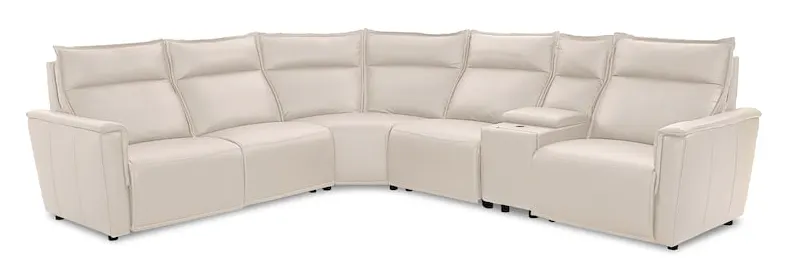 Bassett Club Level 3799-MSECTV Chauncey Leather Power Reclining Sectional - Chauncey Vanilla Bassett Club Level 3799-MSECTV Chauncey Leather Power Reclining Sectional - Chauncey Vanilla