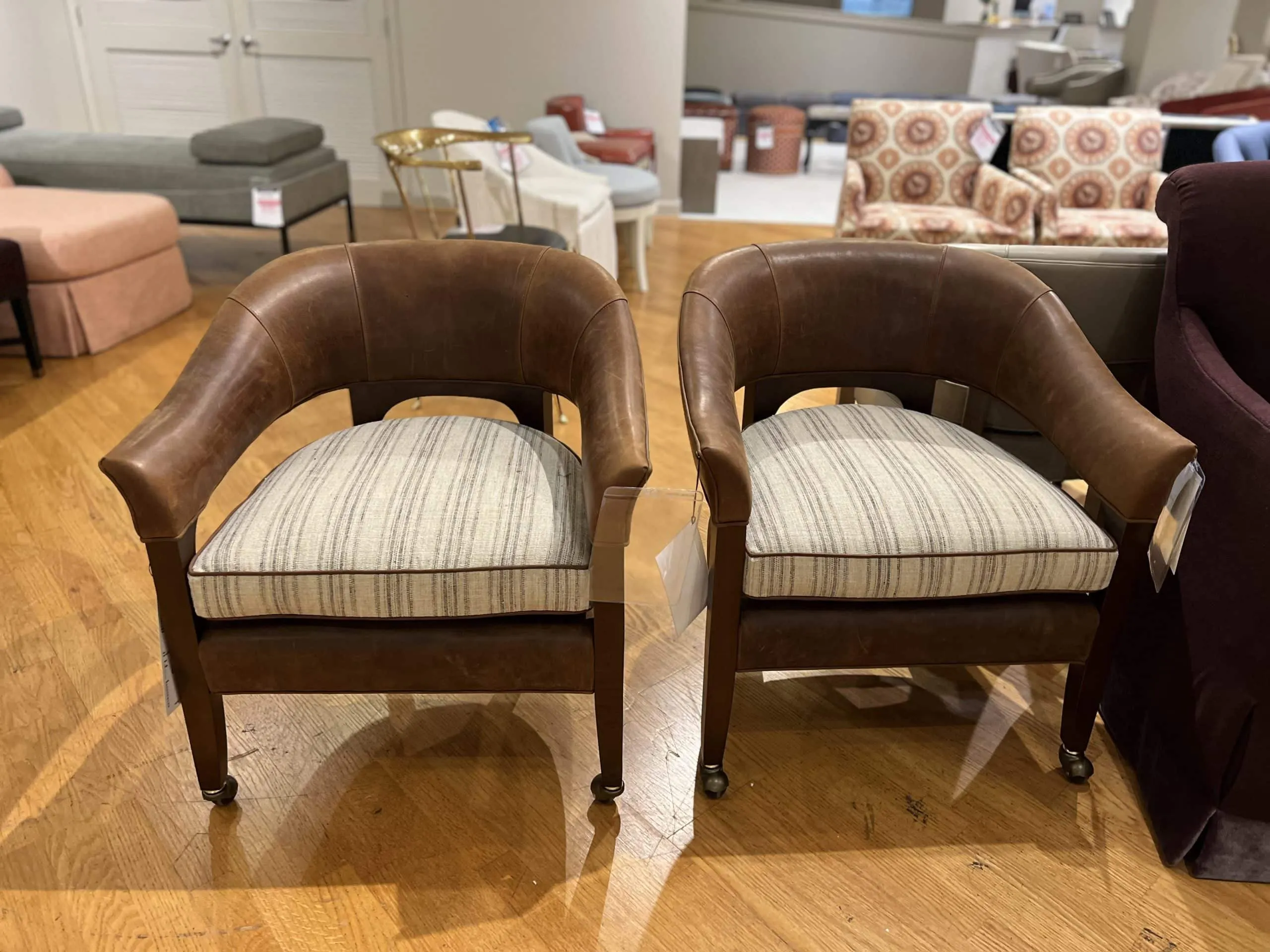Hancock and Moore 6943-1-C/455,456 Jude Game Chair With Casters