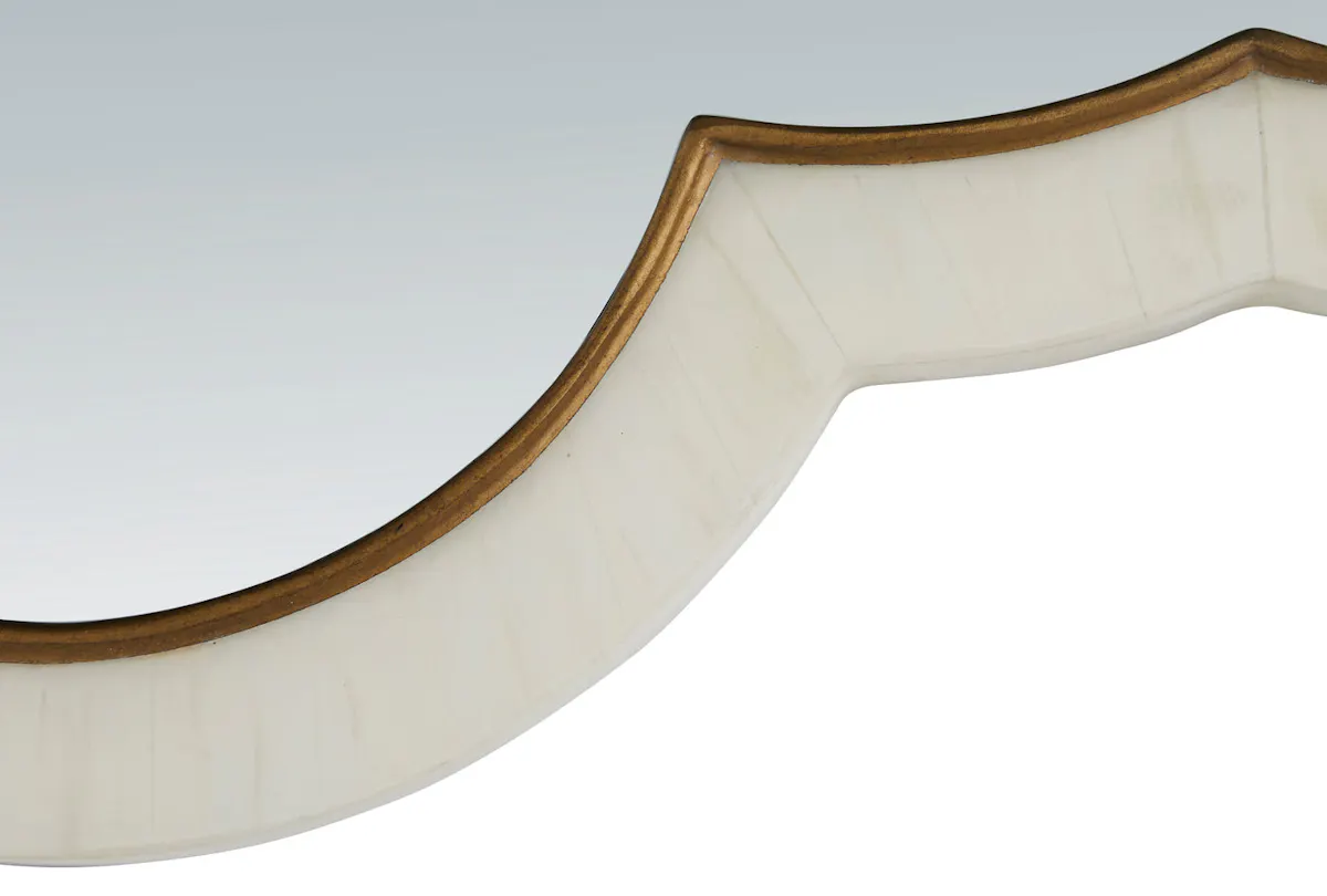 Gabby Home SCH-175040 Rianna Cloud Accent Mirror - Antique Brass Trim Gabby Home SCH-175040 Rianna Cloud Accent Mirror - Antique Brass Trim