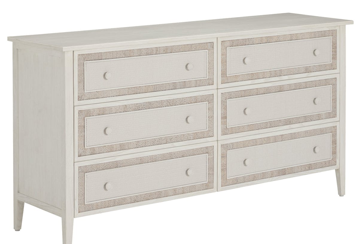 Gabby Home SCH-176043 Grand Bermuda Sungkai Wood Dresser - 6 Drawers, Whitewash Gabby Home SCH-176043 Grand Bermuda Sungkai Wood Dresser - 6 Drawers, Whitewash