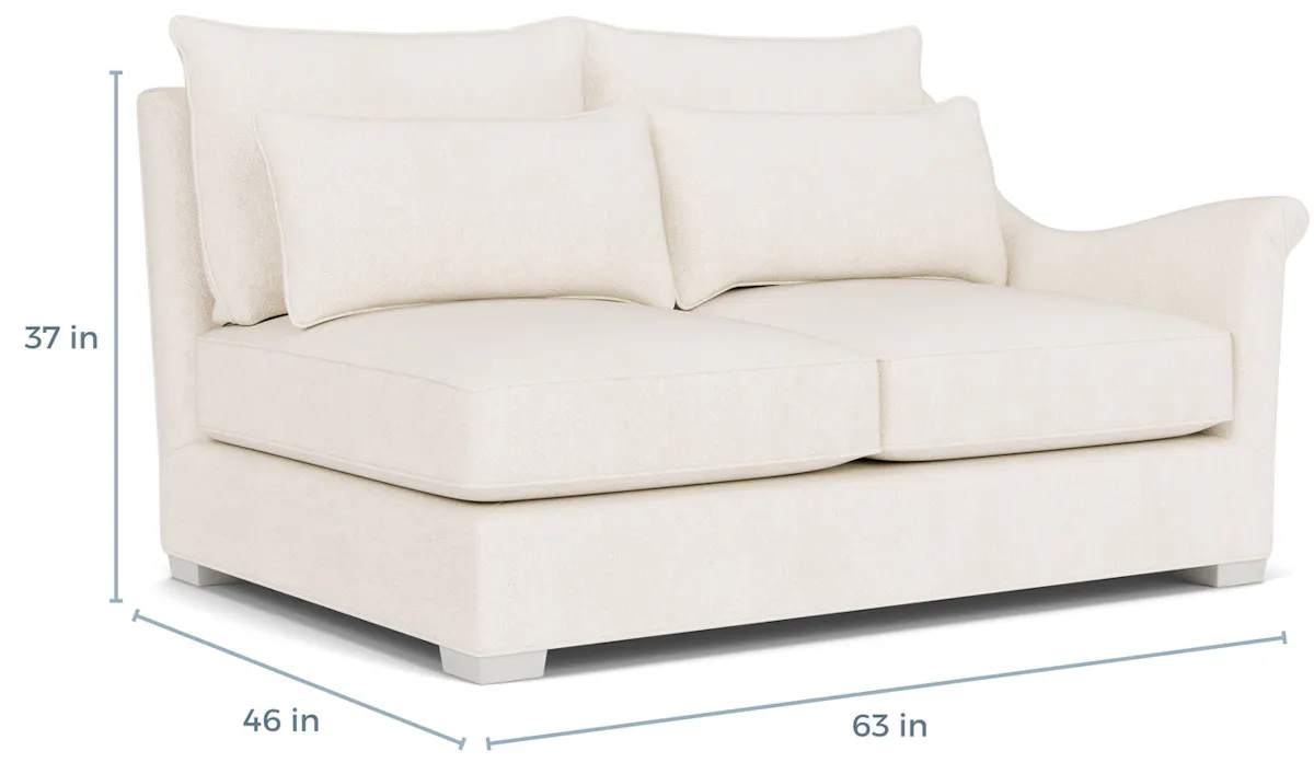 Gabby Home SCH-771 Westley Upholstered Sectional Loveseat, Deep Seat - Right Facing Gabby Home SCH-771 Westley Upholstered Sectional Loveseat, Deep Seat - Right Facing