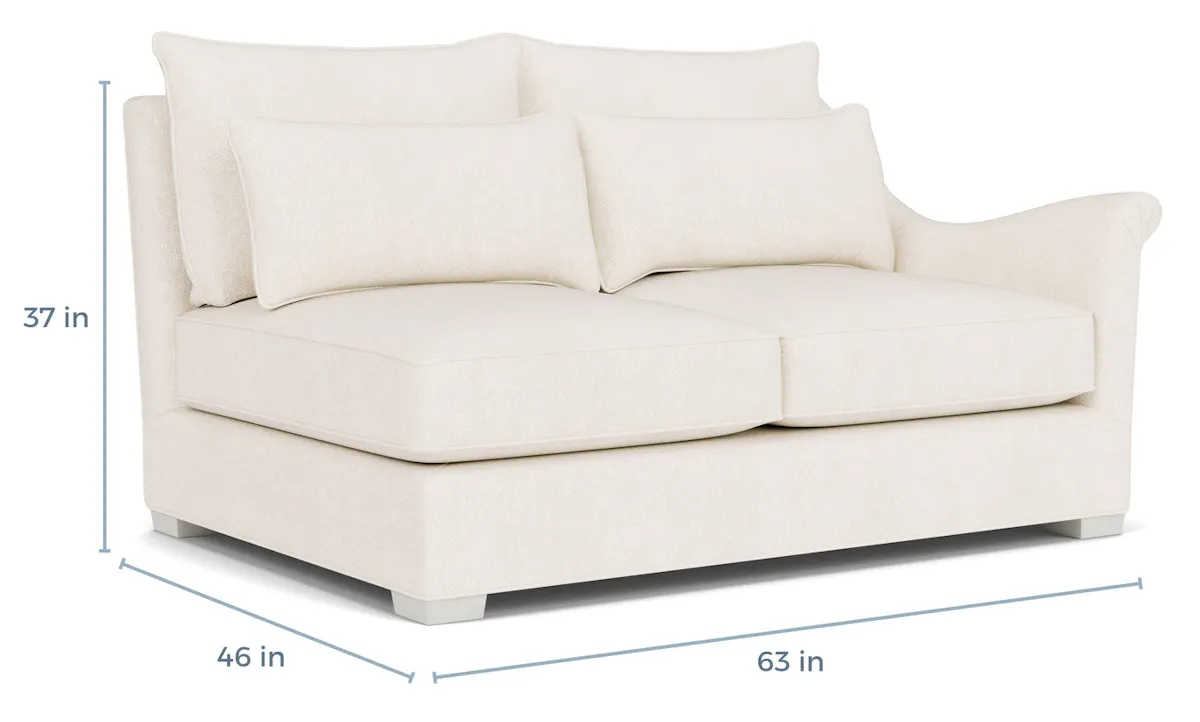 Gabby Home SCH-771 Westley Upholstered Sectional Loveseat, Deep Seat - Right Facing Gabby Home SCH-771 Westley Upholstered Sectional Loveseat, Deep Seat - Right Facing