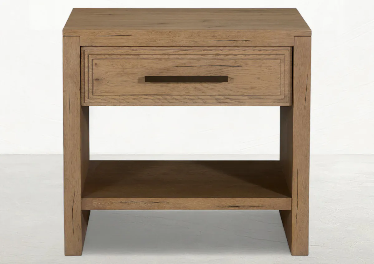 Gabby Home SCH-176034 Wren Oak Wood Nightstand - 1 Drawer, Dawn Gabby Home SCH-176034 Wren Oak Wood Nightstand - 1 Drawer, Dawn