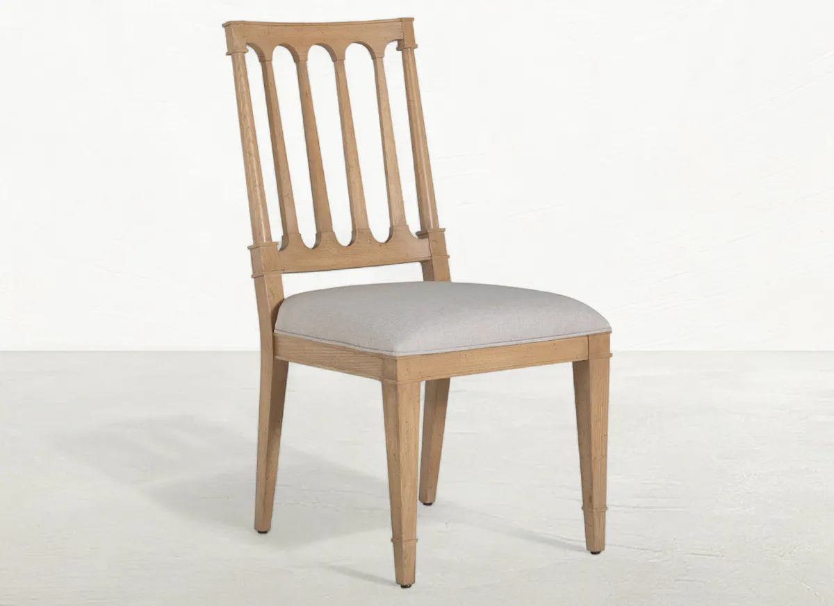 Gabby Home SCH-175995 Mathis Wood Sculpted Back Dining Side Chair - Rustic French Oak Gabby Home SCH-175995 Mathis Wood Sculpted Back Dining Side Chair - Rustic French Oak