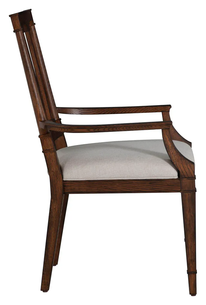 Gabby Home SCH-175994 Mathis Wood Sculpted Back Dining Arm Chair - Rustic Antique Oak Gabby Home SCH-175994 Mathis Wood Sculpted Back Dining Arm Chair - Rustic Antique Oak