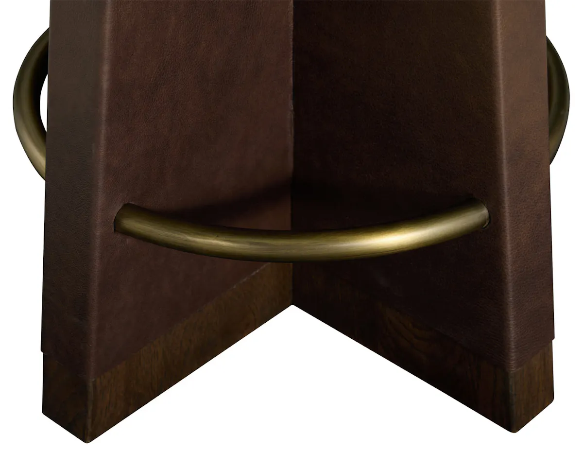 Gabby Home SCH-176003 Plateau Leather Swivel Counter Stool - Dusk Gabby Home SCH-176003 Plateau Leather Swivel Counter Stool - Dusk