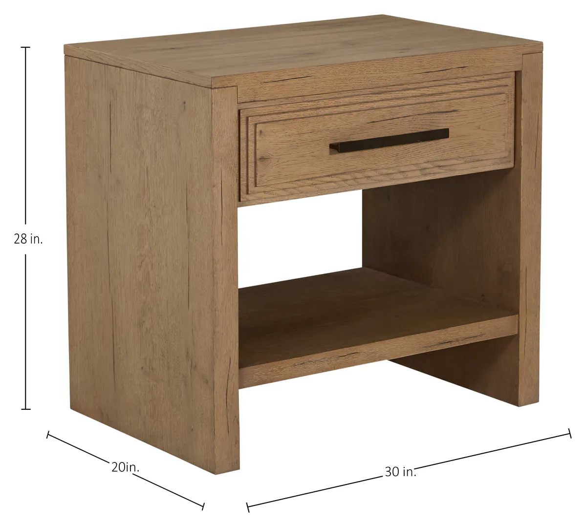 Gabby Home SCH-176034 Wren Oak Wood Nightstand - 1 Drawer, Dawn Gabby Home SCH-176034 Wren Oak Wood Nightstand - 1 Drawer, Dawn