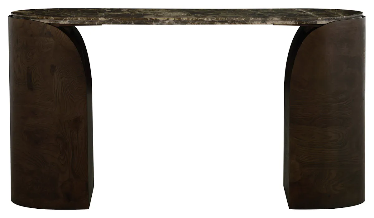 Gabby Home SCH-175956 Summit Ash Burl Oval Legged Console Table - Dusk Gabby Home SCH-175956 Summit Ash Burl Oval Legged Console Table - Dusk