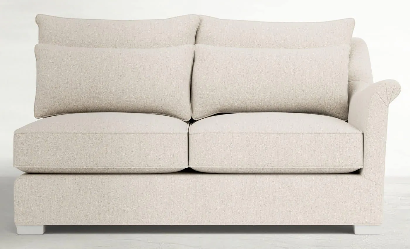 Gabby Home SCH-775 Westley Upholstered Sectional Loveseat, Shallow Seat – Right Facing