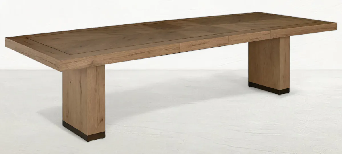 Gabby Home SCH-175974 Highland Oak Rectangle Legged Extension Dining Table - Dawn Gabby Home SCH-175974 Highland Oak Rectangle Legged Extension Dining Table - Dawn