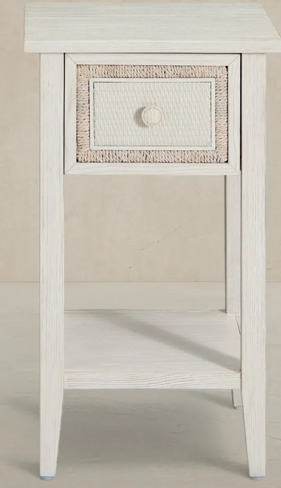 Gabby Home SCH-176031 Grand Bermuda Sungkai Wood Nightstand - 1 Drawer, Whitewash Gabby Home SCH-176031 Grand Bermuda Sungkai Wood Nightstand - 1 Drawer, Whitewash