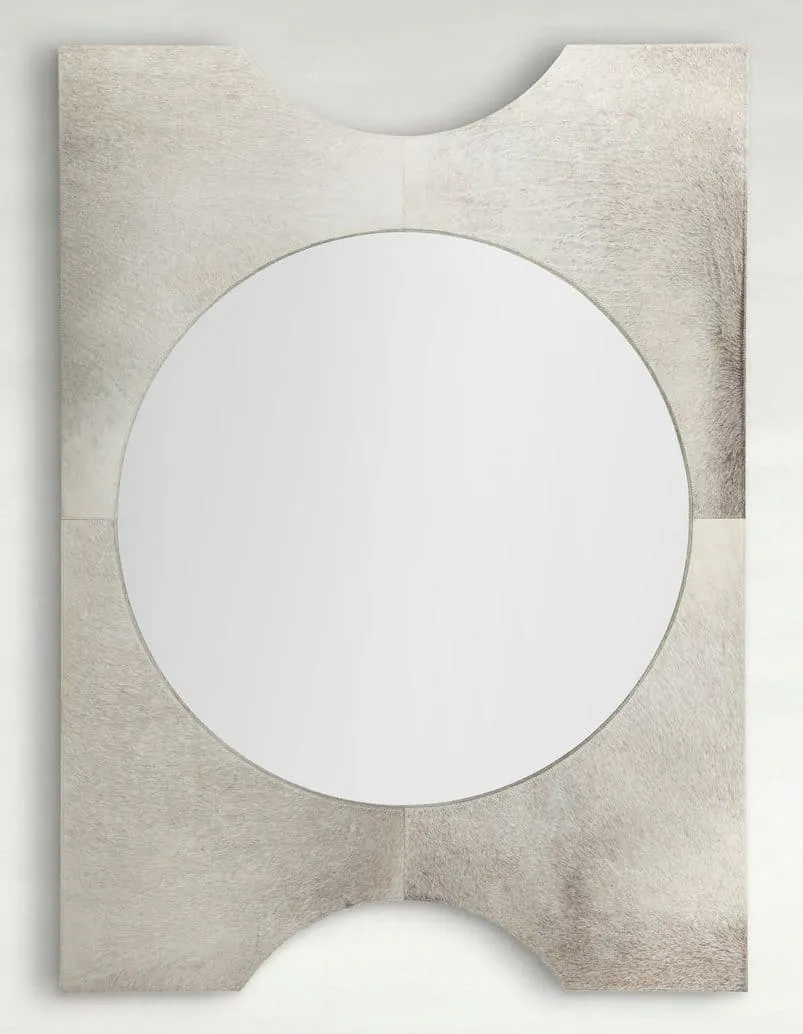 Gabby Home SCH-175028 Oakley Circle Accent Mirror – Natural Ivory