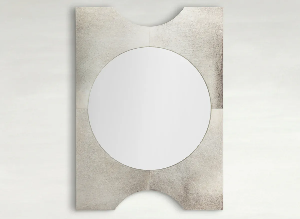 Gabby Home SCH-175028 Oakley Circle Accent Mirror - Natural Ivory Gabby Home SCH-175028 Oakley Circle Accent Mirror - Natural Ivory
