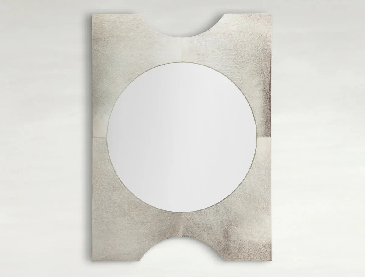 Gabby Home SCH-175028 Oakley Circle Accent Mirror - Natural Ivory Gabby Home SCH-175028 Oakley Circle Accent Mirror - Natural Ivory