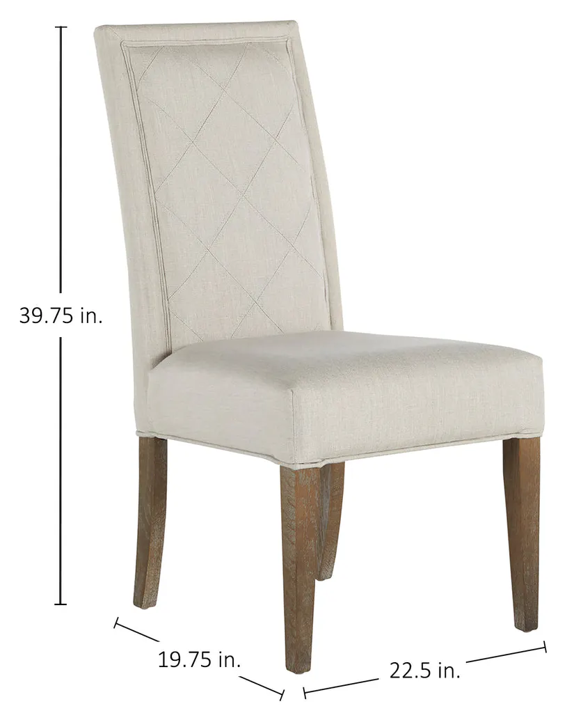 Gabby Home SCH-573-S300-F03 Verona Sunbrella Acrylic Oak Dining Chair - Burnished Linen Dove Gabby Home SCH-573-S300-F03 Verona Sunbrella Acrylic Oak Dining Chair - Burnished Linen Dove