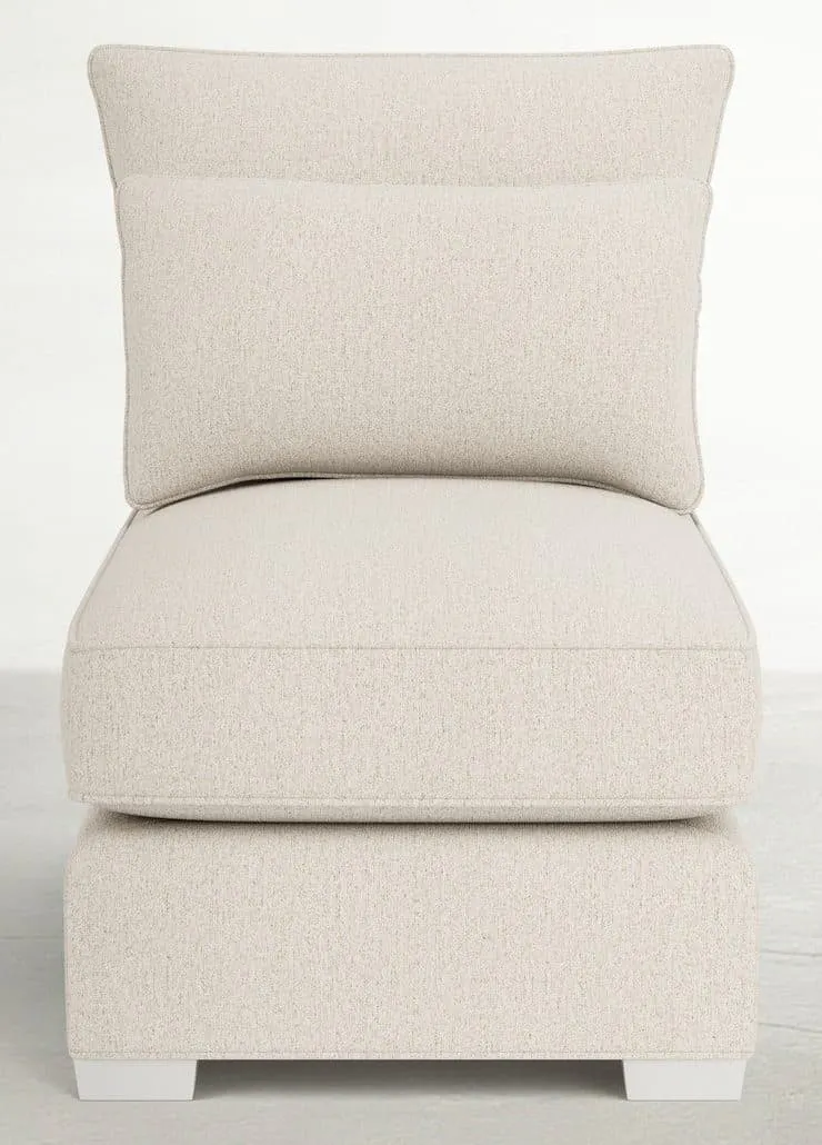 Gabby Home SCH-774 Westley Upholstered Sectional Chair, Deep Seat – Armless