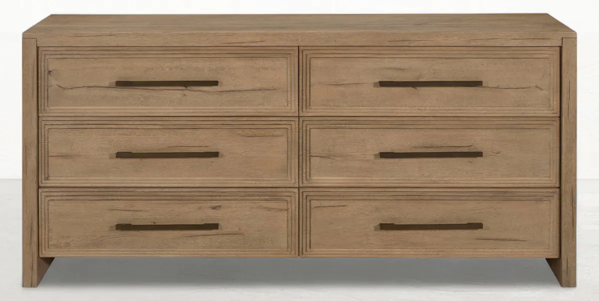 Gabby Home SCH-176045 Wren Oak Wood Dresser - 6 Drawers, Dawn Gabby Home SCH-176045 Wren Oak Wood Dresser - 6 Drawers, Dawn