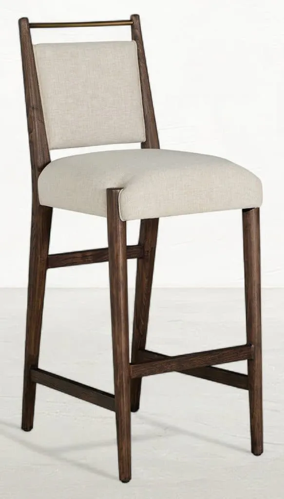 Gabby Home SCH-176007 Highland Oak Reclined Back Bar Stool – Dusk