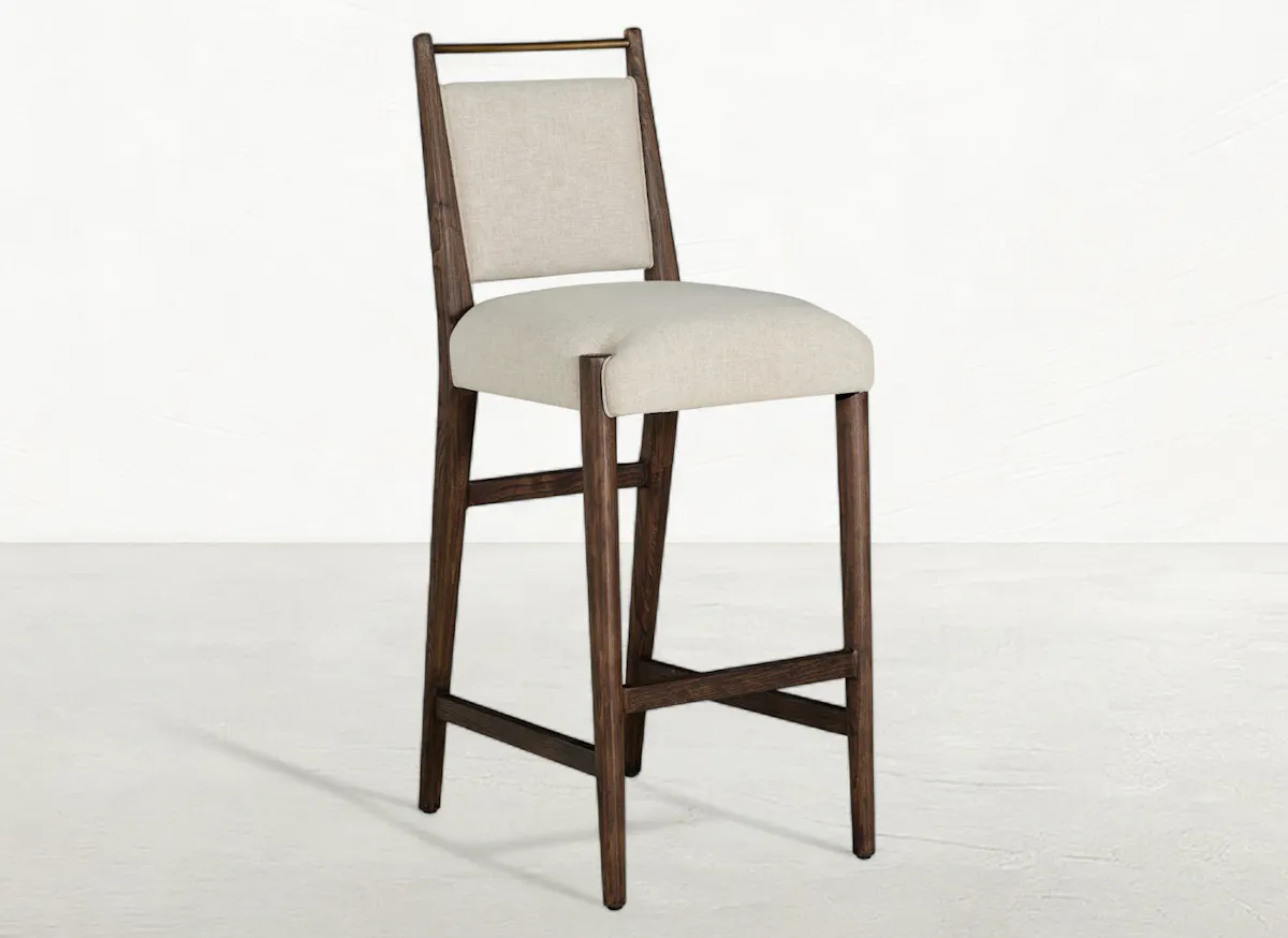 Gabby Home SCH-176007 Highland Oak Reclined Back Bar Stool - Dusk Gabby Home SCH-176007 Highland Oak Reclined Back Bar Stool - Dusk