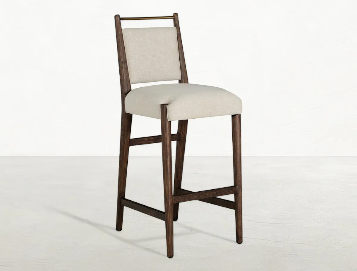 Gabby Home SCH-176007 Highland Oak Reclined Back Bar Stool - Dusk Gabby Home SCH-176007 Highland Oak Reclined Back Bar Stool - Dusk