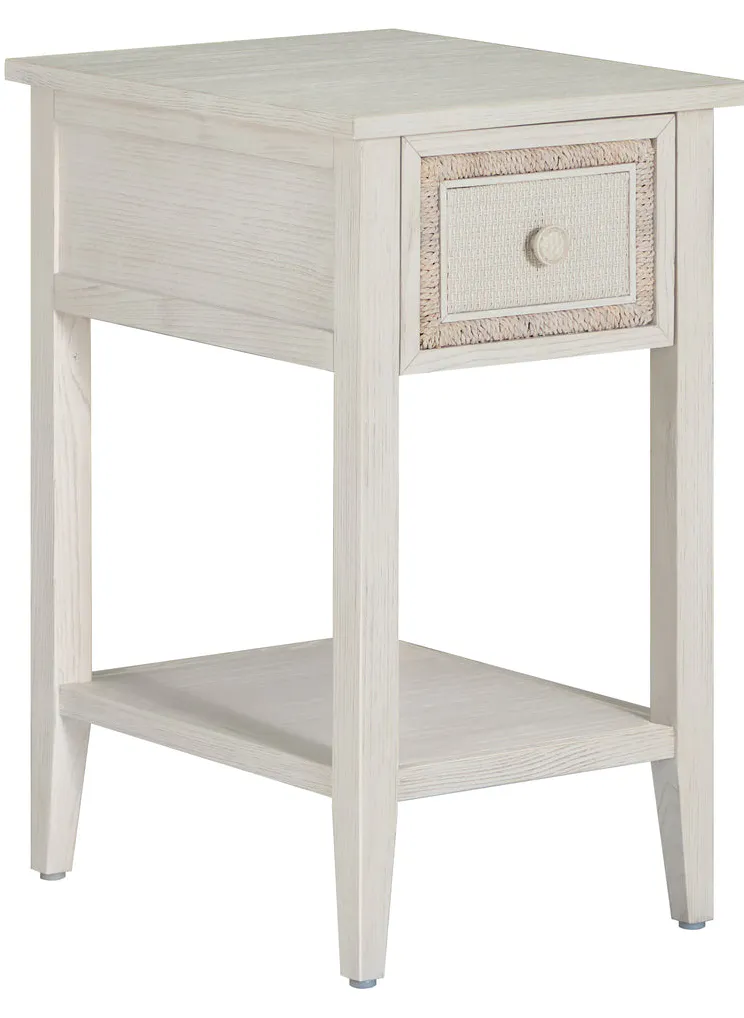 Gabby Home SCH-176031 Grand Bermuda Sungkai Wood Nightstand - 1 Drawer, Whitewash Gabby Home SCH-176031 Grand Bermuda Sungkai Wood Nightstand - 1 Drawer, Whitewash